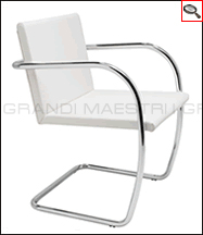 "Tugendhat" tubular Brno chair, designed by Mies Van Der Rohe.