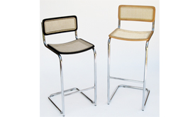Cesca stool and Cesca barstool designed by Marcel Breuer.