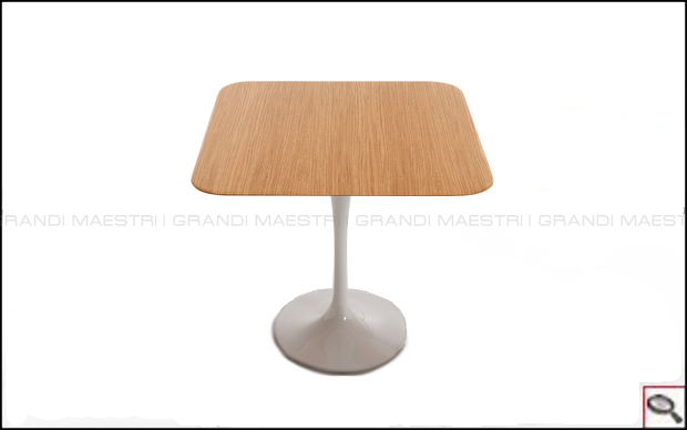 Tulip table square wooden top
