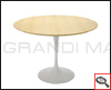 Eero Saarinen Tulip office table with oak top.
