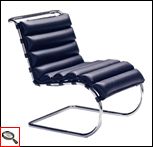 Fauteuil Mr Lounge chair sans accoudoirs - Mies Van Der Rohe.