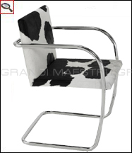 Chaise "Tugendhat" tubular Brno, conçue par Mies Van Der Rohe.