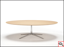 Florence table, designed by Florence Knoll, with oval oak top