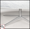 Florence table, designed by Florence Knoll, with white Carrara marble top.