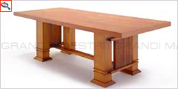 Allen table, designed by Frank lloyd Wright, with rectangular top.