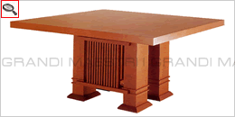 Allen table, designed by Frank lloyd Wright, with square top.
