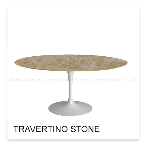 Tulip Table travertino stone