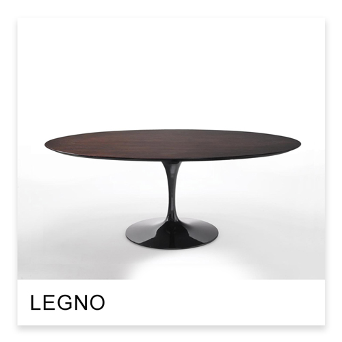 Eero Saarinen Tavolo Tulip con piano in legno