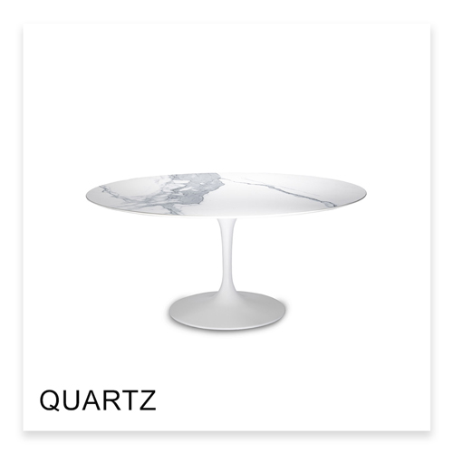 Table Eero Saarinen Tulip avec plateau en quartz